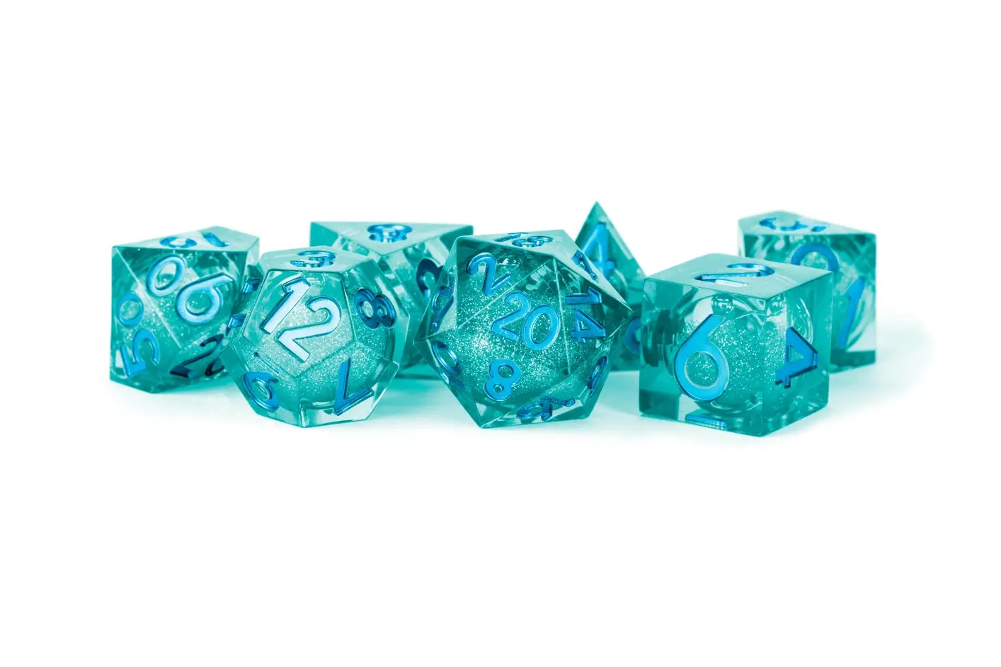 Metallic Dice Games Elixir Liquid Core 7Die Set Endure Elements Greg
