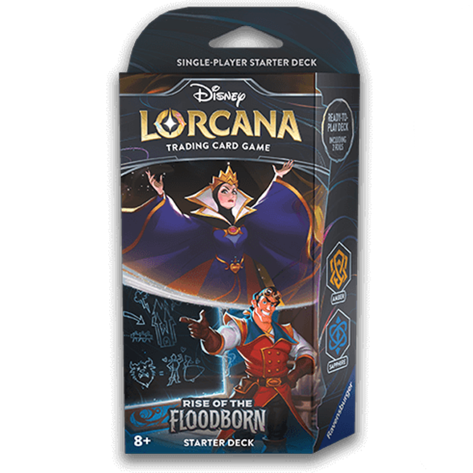 Ravensburger Disney Lorcana - Rise of the Floodborn Starter Deck - Amber & Sapphire