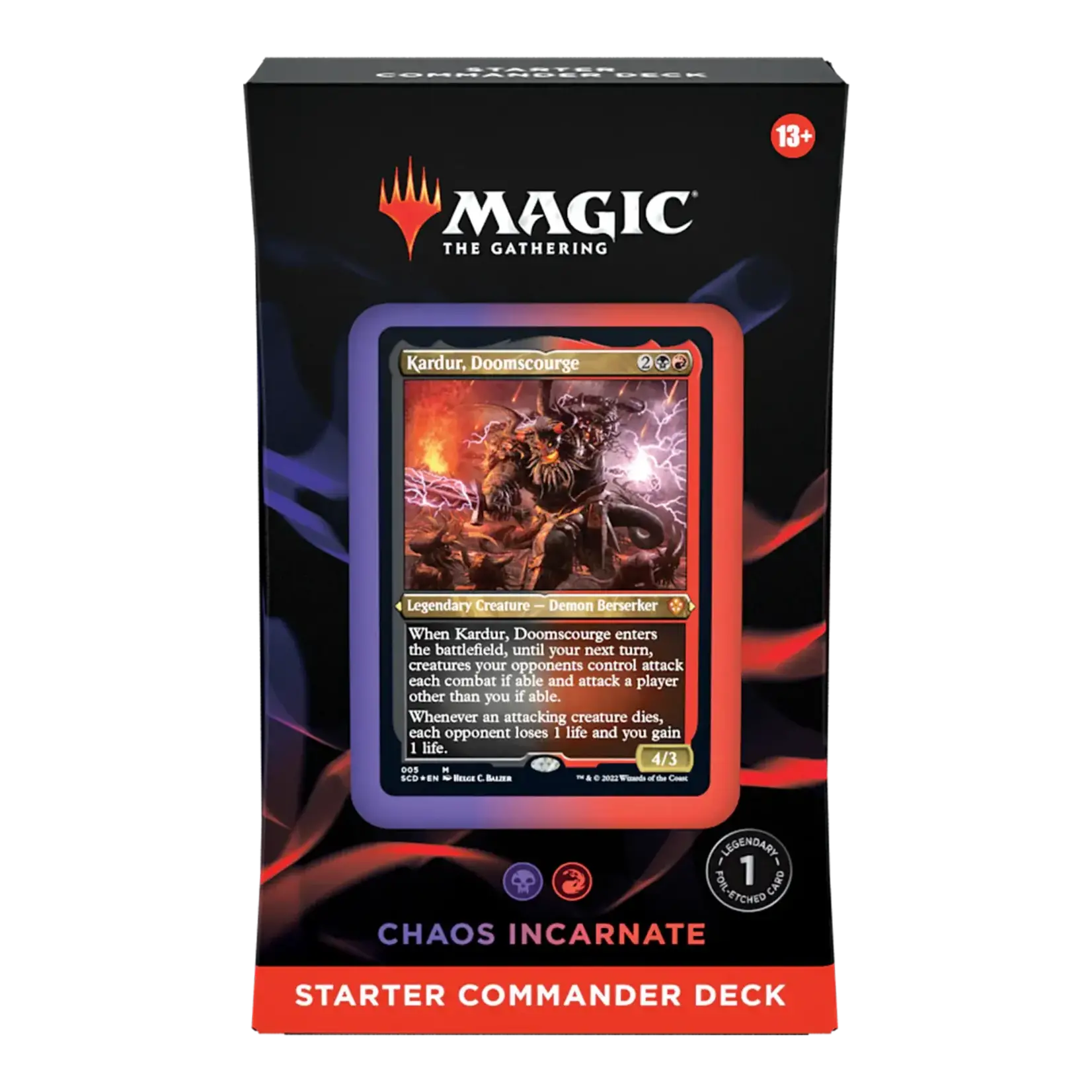 Wizards of the Coast Magic - Starter Commander Deck 2022 "Chaos Incarnate" Red / Black