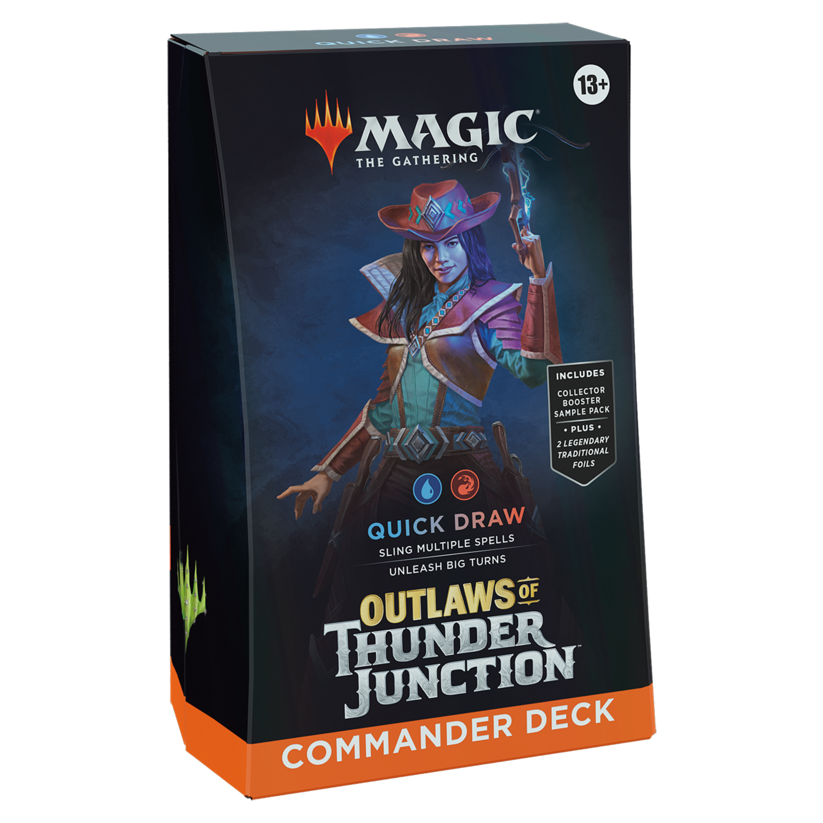 Wizards of the Coast Magic - Outlaws of Thunder Junction Commander Deck "Quick Draw" Blue / Red