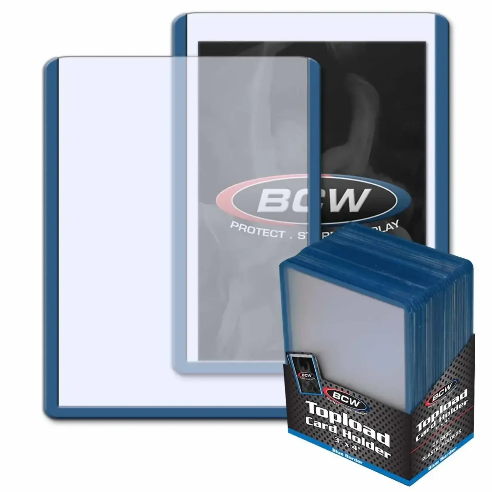 BCW Supplies BCW - 3x4 Toploader - Blue Border (25)