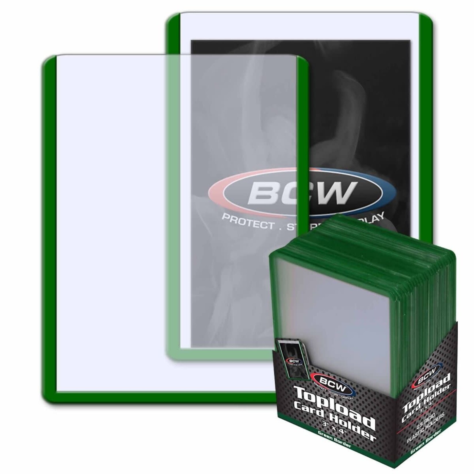 BCW Supplies BCW - 3x4 Toploader - Green Border (25)