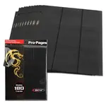 BCW Supplies 9-Pocket PRO Side Loading Pages (Black) (10)