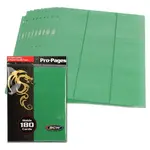 BCW Supplies 9-Pocket PRO Side Loading Pages (Green) (10)