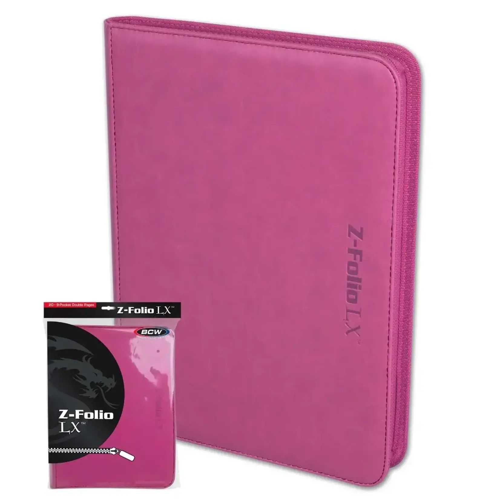 BCW Supplies 9-Pocket Z-Folio Zipper Binder (Pink)