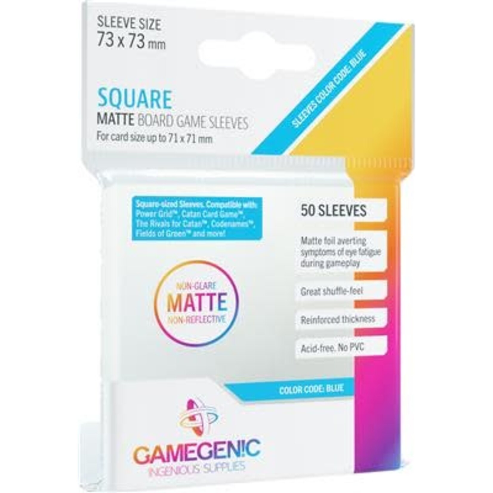 Gamegenic Board Game Sleeves - Square (73 x 73) Matte