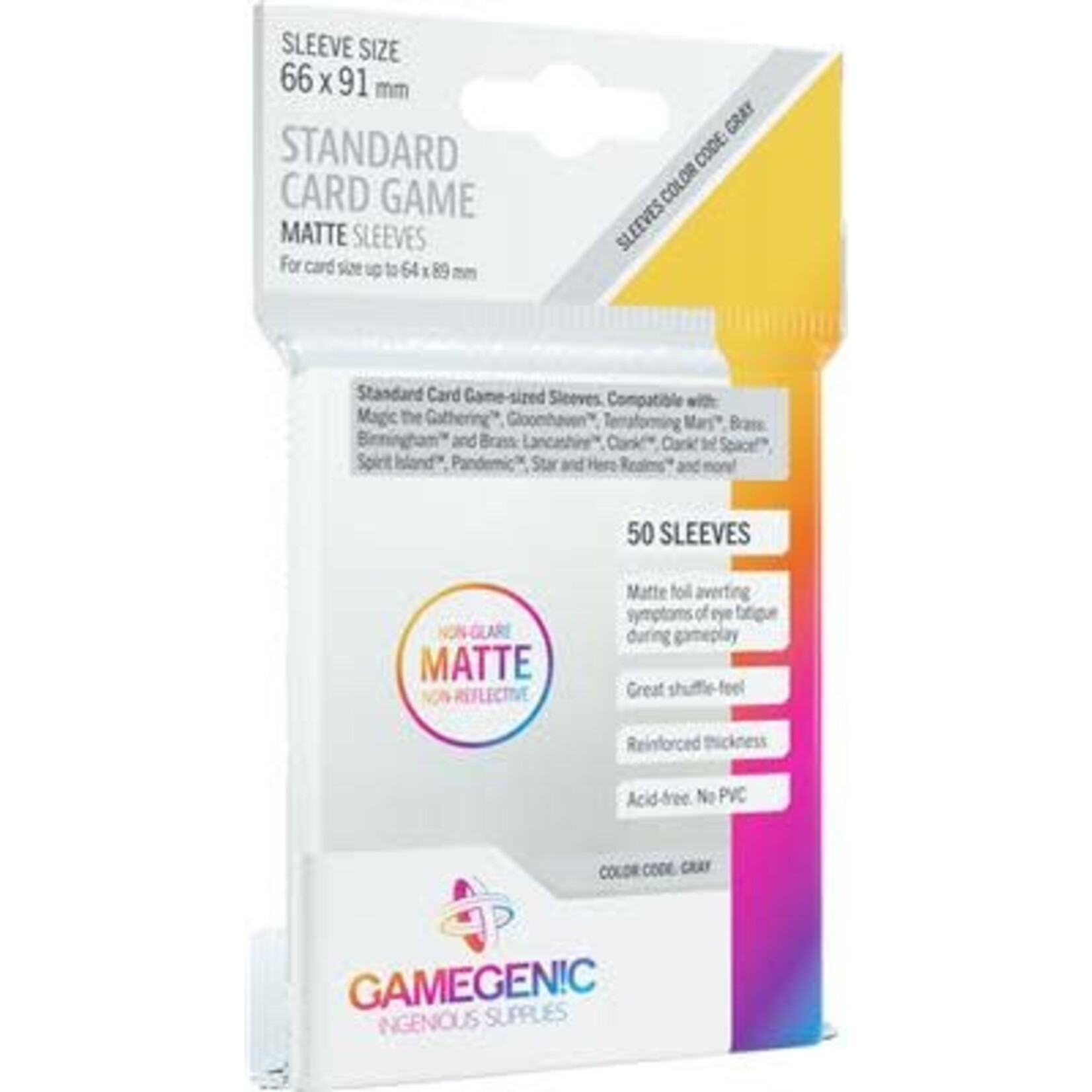 Gamegenic Board Game Sleeves - Standard Card Game (66 x 91) Matte