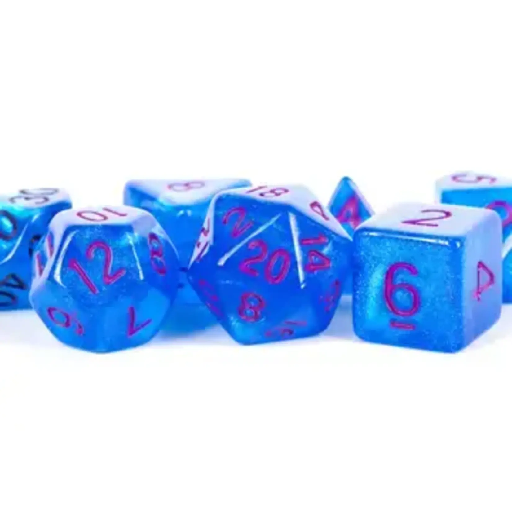 Stardust Acrylic Polyhedral Dice Set- Blue/ Purple