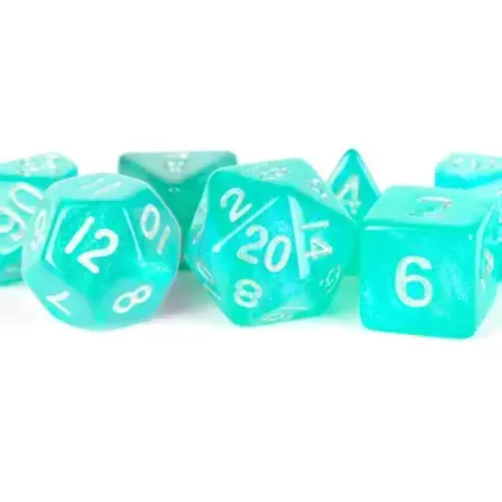 Stardust Acrylic Polyhedral Dice Set- Turquoise