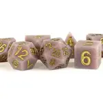 Sharp Edge Silicone Rubber Dice Set - Volcanic Soot