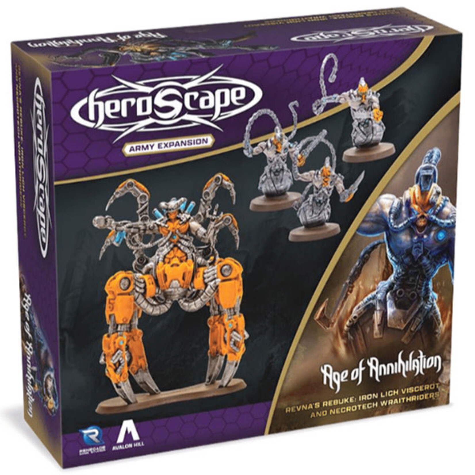 Renegade Game Studios Heroscape - Revna's Rebuke: Iron Lich Viscerot and Necrotech Wraithriders Army Expansion