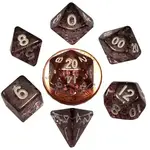 10mm Mini Acrylic Polyhedral Ethereal Black / White