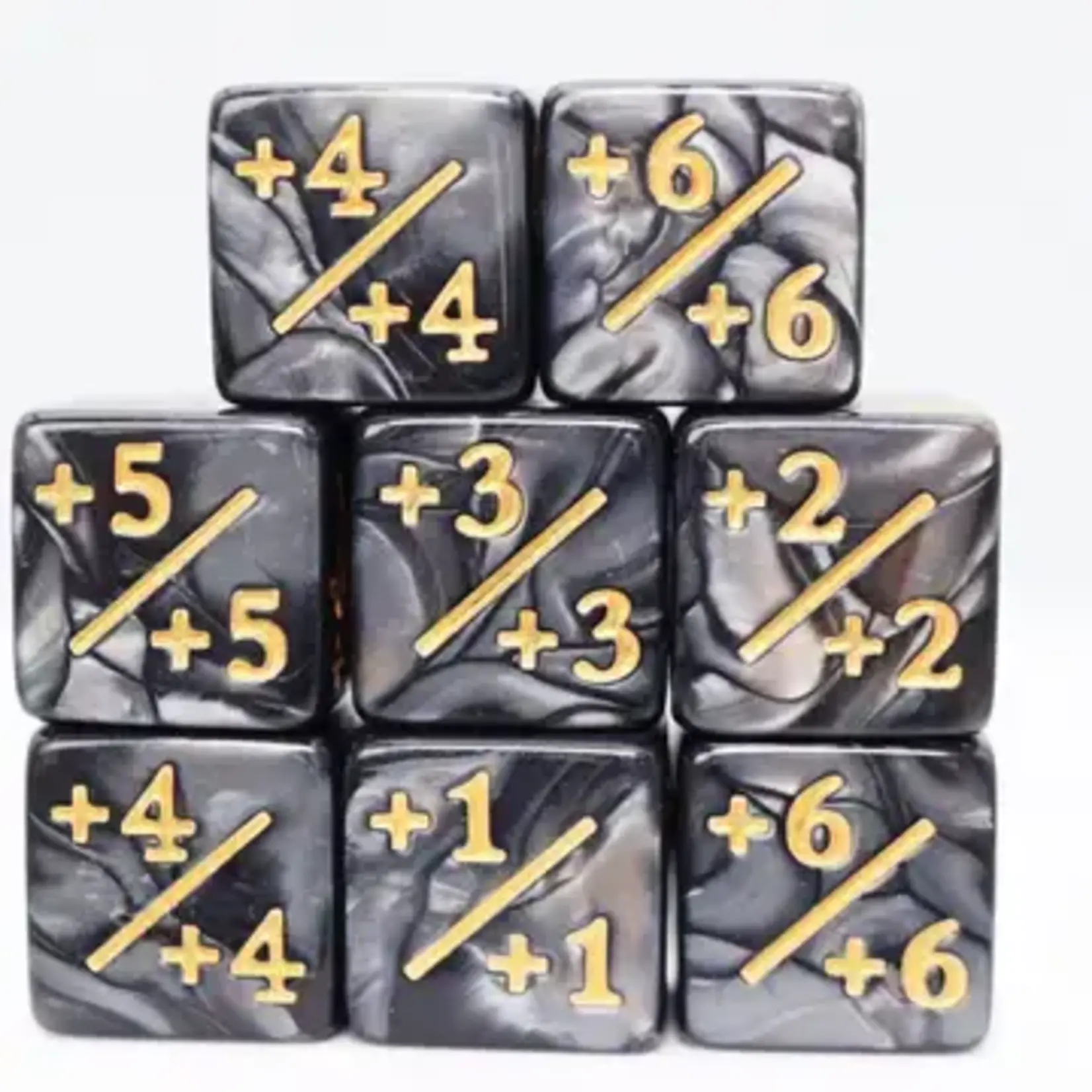 +1/+1 Counter Pearl Black (set of 8)