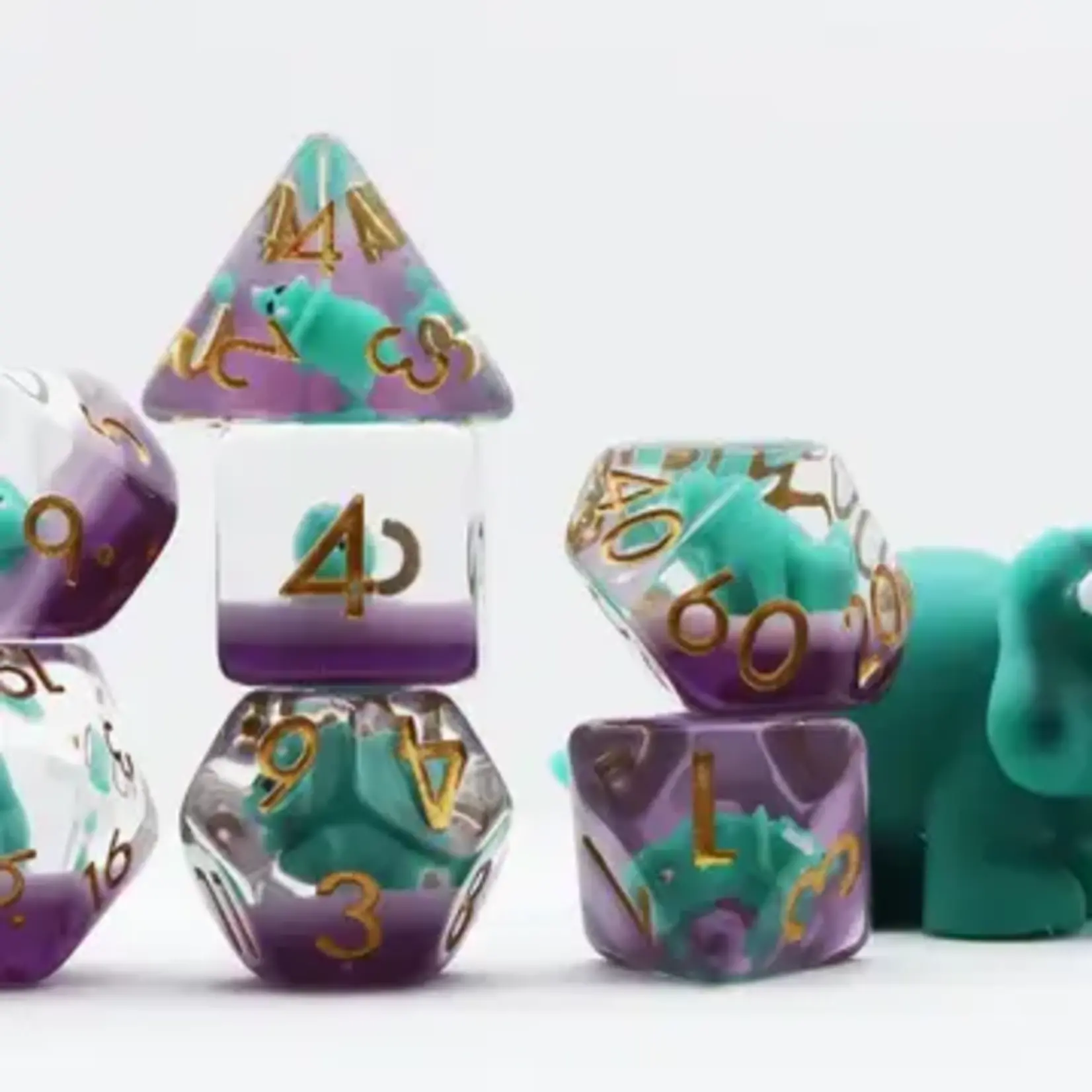 Green Triceratops Polyhedral Set