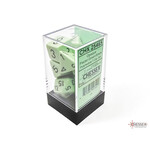 Chessex CHX 25465 Opaque Pastel Green / Black Polyhedral 7-die Set