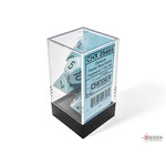 Chessex CHX 25466 Opaque Pastel Blue / Black Polyhedral 7-die Set