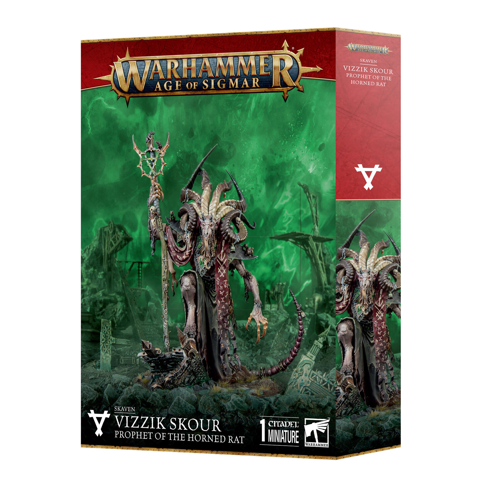Games Workshop Skaven: Vizzik Skour Prophet Horned Rat