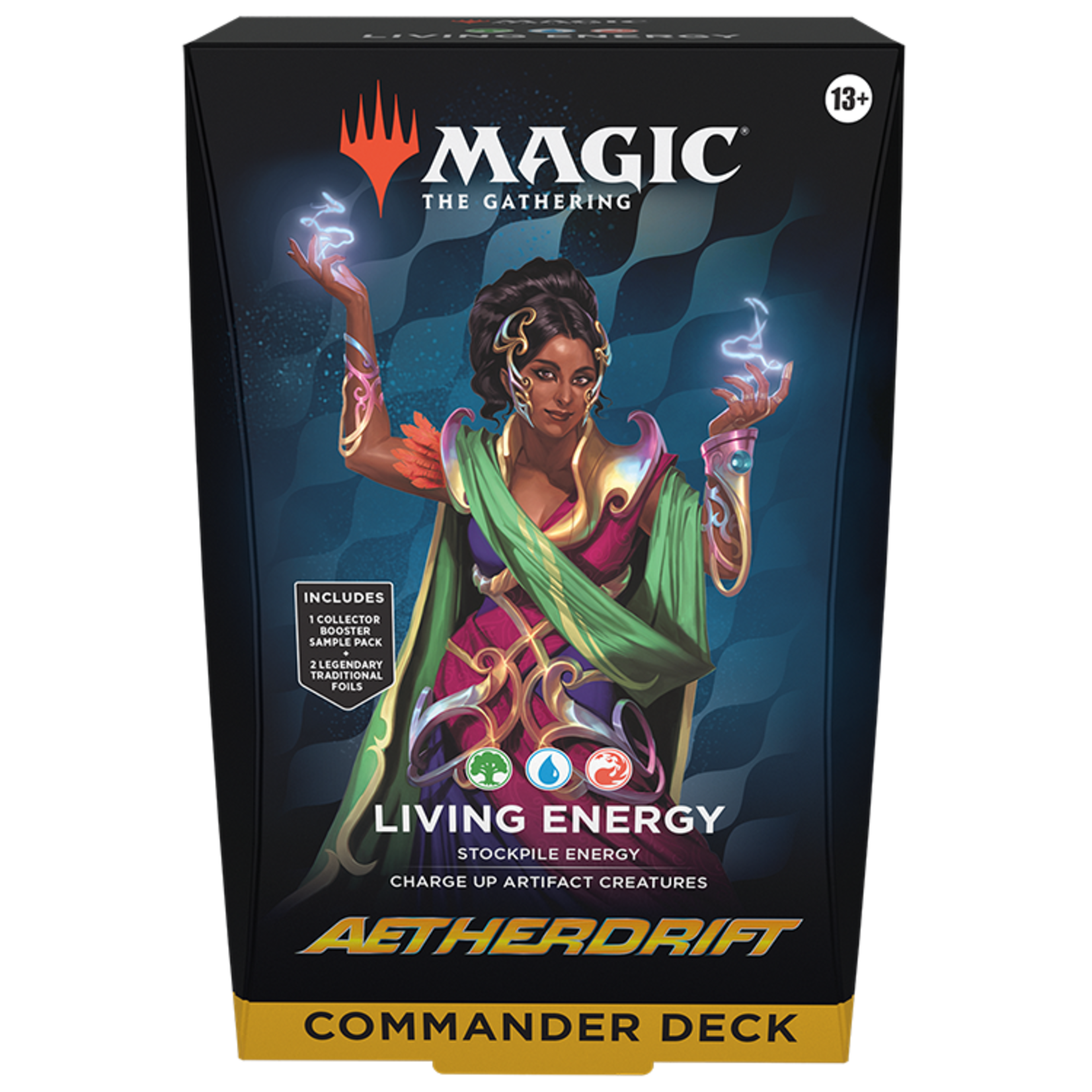 Wizards of the Coast Magic: the Gathering: Aetherdrift Commander Deck Living Energy (Blue/Red/Green)
