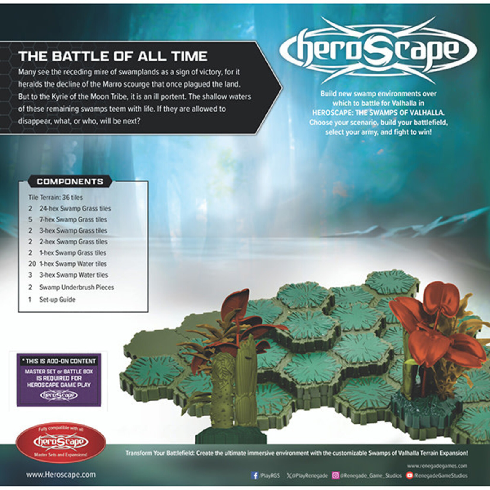 Renegade Game Studios Heroscape: Terrain Expansion - The Swamps of Valhalla