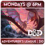 Dungeons & Dragons Events 02/09 Monday @ 6 PM - D&D Adventurer's League  w/ Matt [One Shot Adventures]