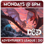 Dungeons & Dragons Events 12/22 Monday @ 6 PM - D&D Adventurer's League w/ Tim