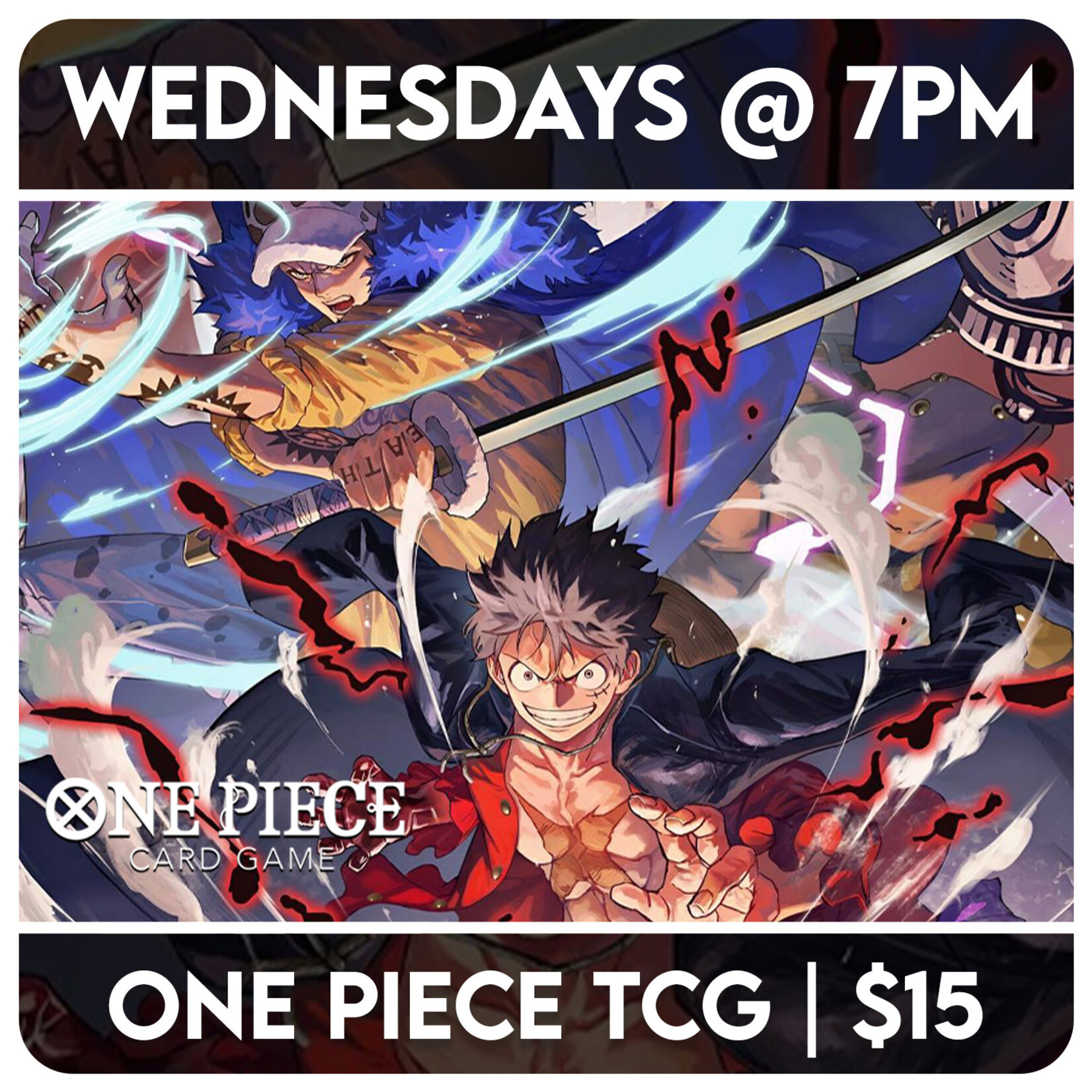 One Piece TCG Events 06/18 Wednesday @ 7 PM - One Piece TCG
