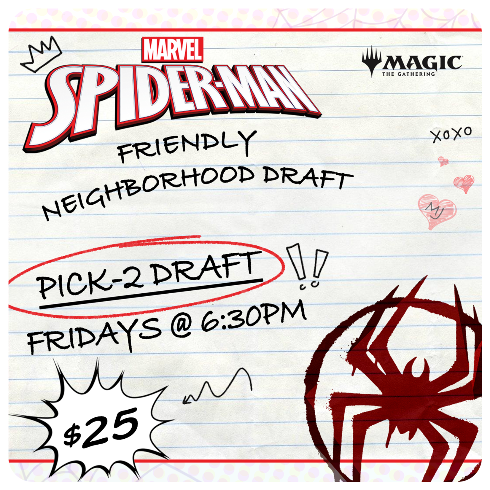 Magic: the Gathering Events 10/17 Friday @ 6:30 PM - Friendly Neighborhood Draft [FNM] (Spider-Man Pick-Two Draft)