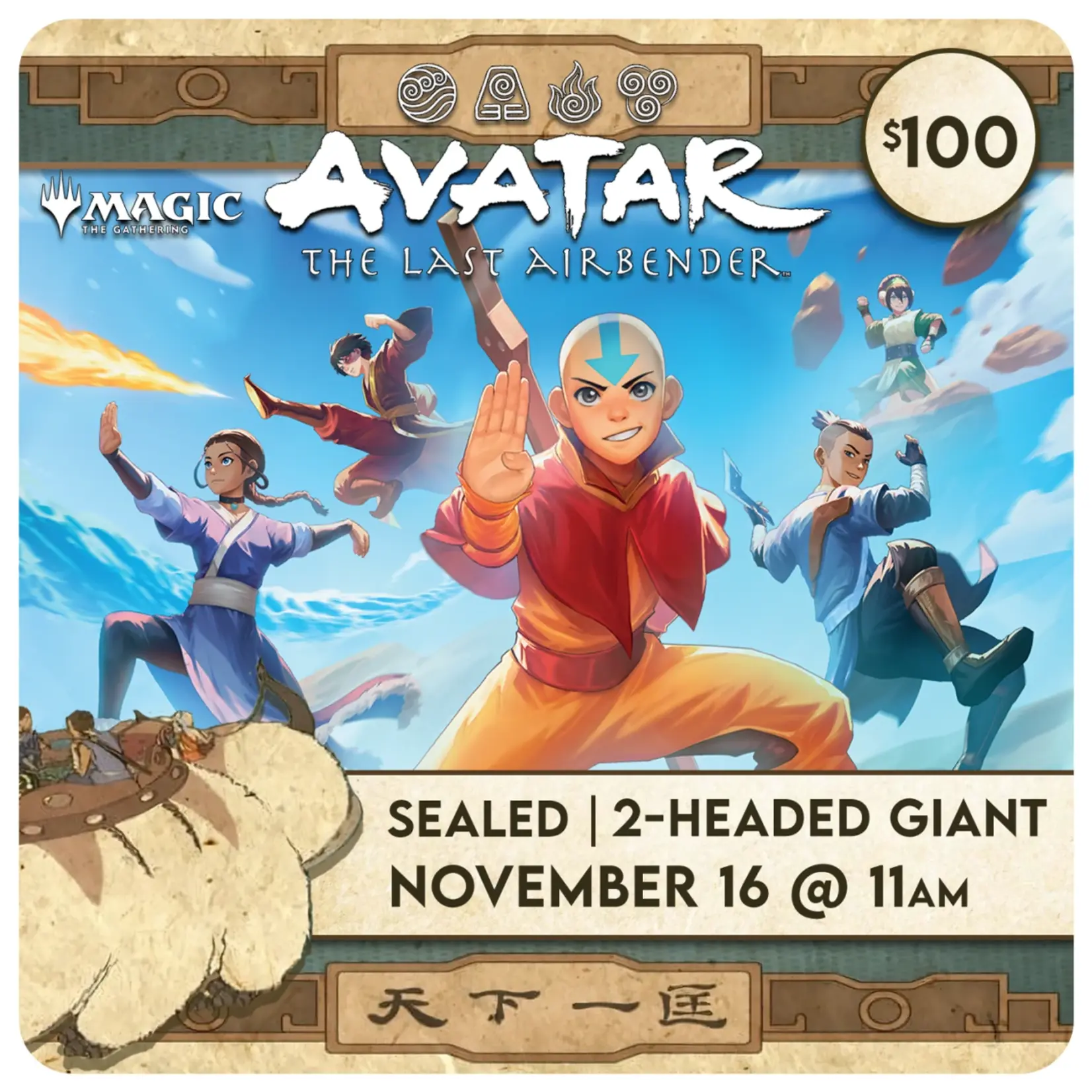 Magic: the Gathering Events 11/16 Sunday @ 11 AM - Magic x Avatar: the Last Airbender Pre-Release  [TWO-HEADED GIANT]