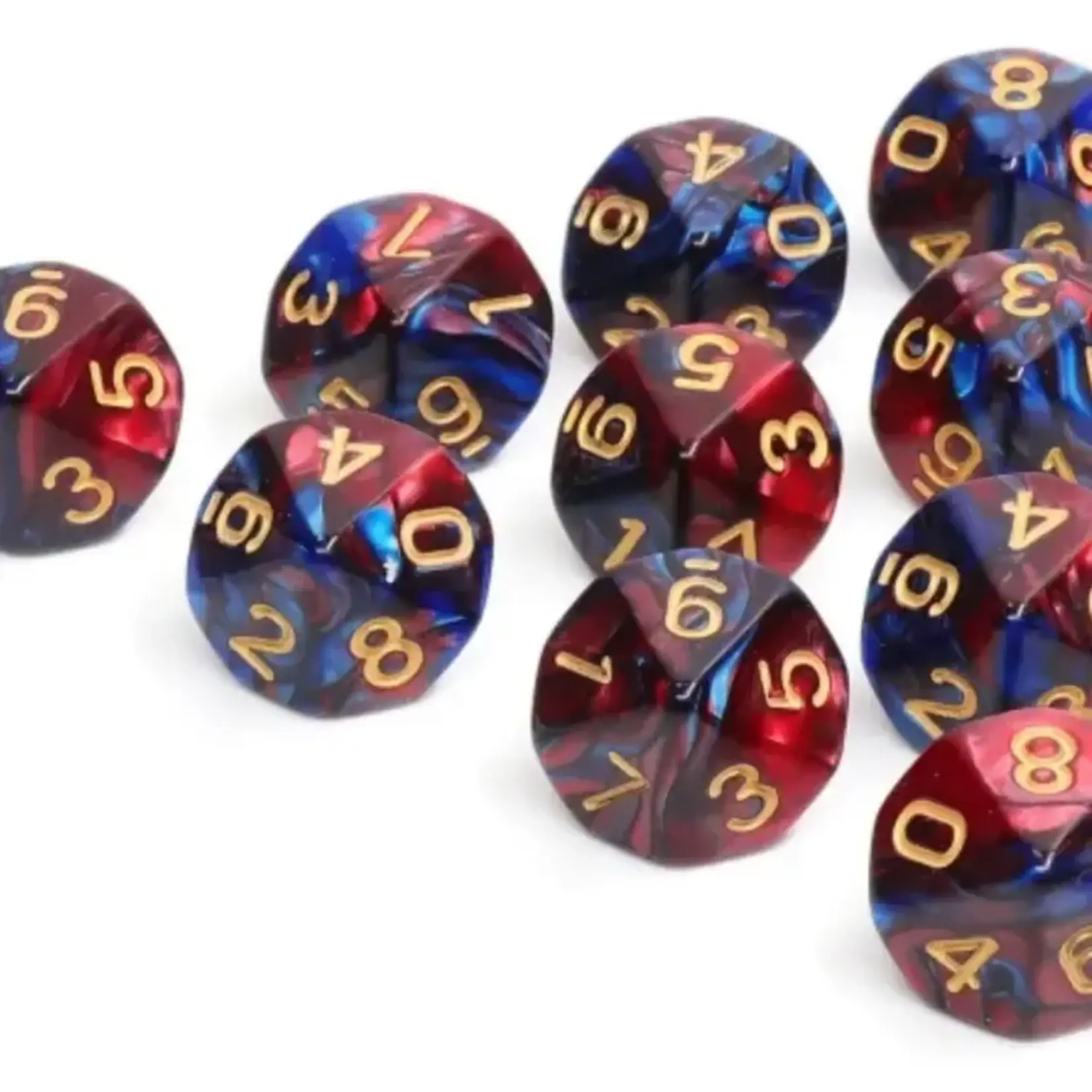 Foam Brain Games Dice : 10 Piece D10s - Blue Blood FoamBrain Games