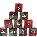 Foam Brain Games Dice : 12 Piece D6s - Burning Bush Foam Brain Games