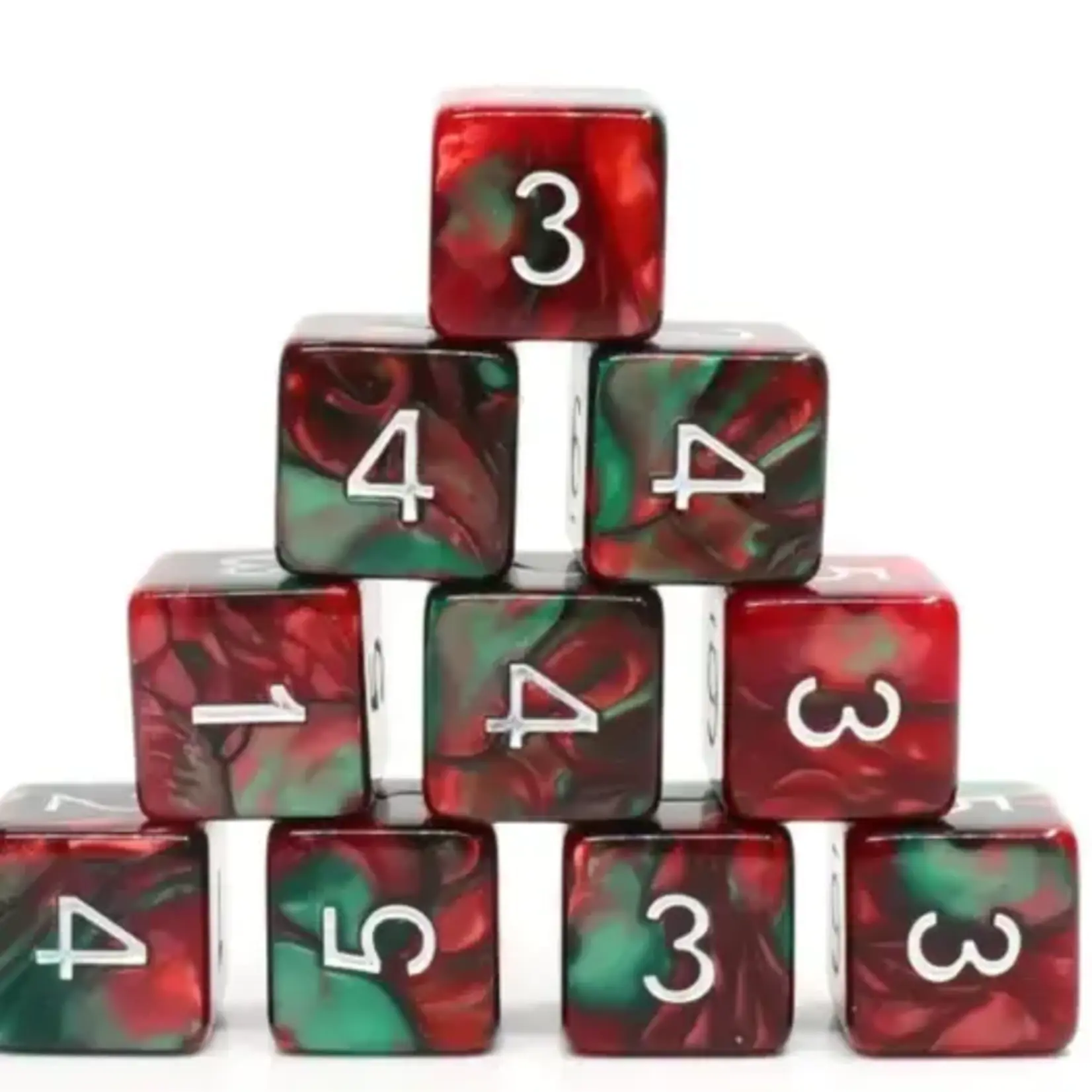 Foam Brain Games Dice : 12 Piece D6s - Burning Bush Foam Brain Games