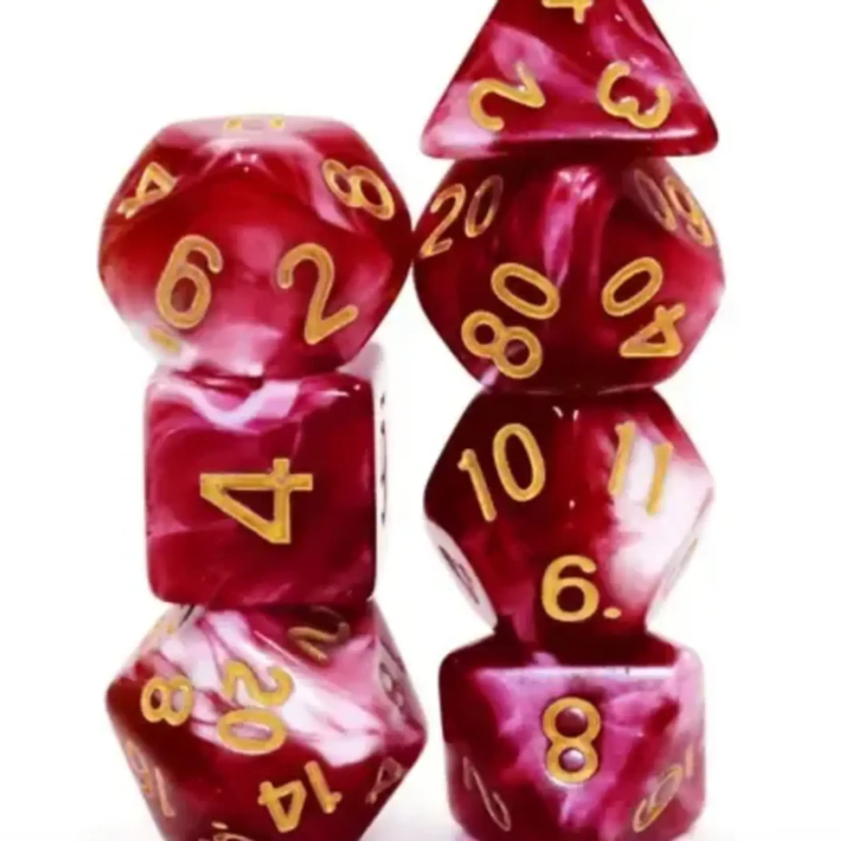Foam Brain Games Dice :  Cherry Cream Rpg Dice Set Foam Brain Games