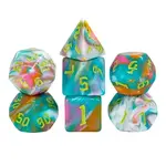 Foam Brain Games Teal Sunrise Rpg Dice Set