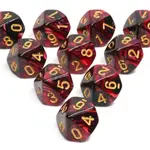 Foam Brain Games 10 Piece D10s - Jokers Wild