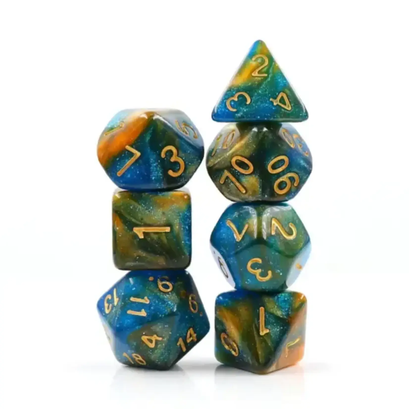 Foam Brain Games River At Dusk Rpg Dice Set Foam Brain Games