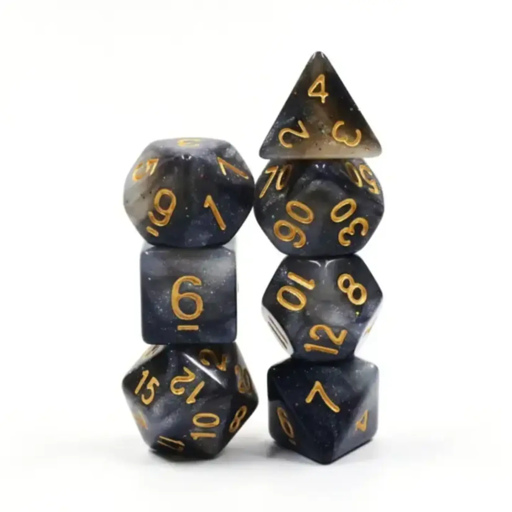 Foam Brain Games Silver Sparkle Rpg Dice Set Foam Brain Games