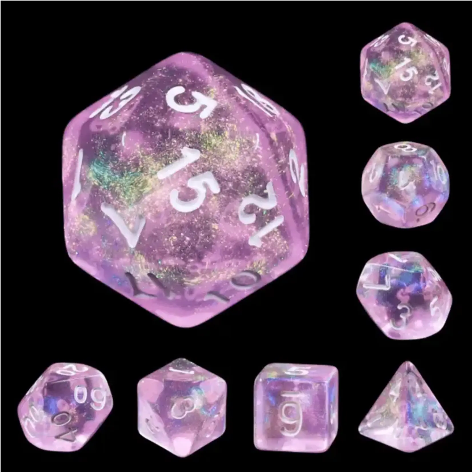Foam Brain Games Violet Sparkle Rpg Dice Set Foam Brain Games