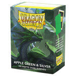Arcane Tinmen Dragon Shield - Sleeves - Dual Matte Apple Green & Silver (100)