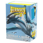 Arcane Tinmen Dragon Shield - Standard Sleeves - Sky Blue & Silver (100)