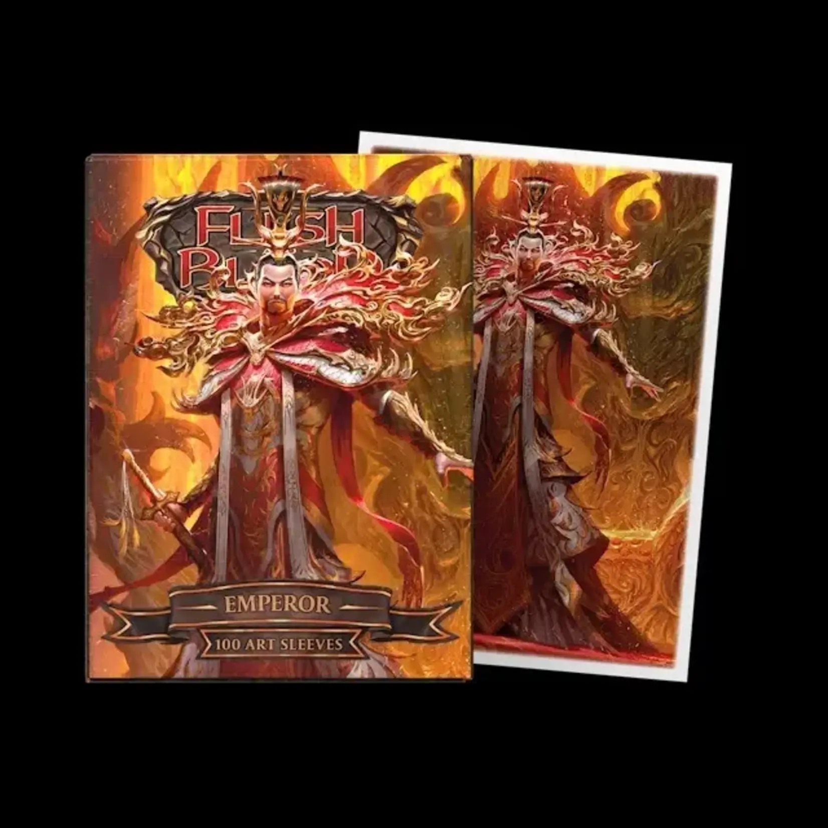 Arcane Tinmen Dragon Shield -  Standard Sleeves -  Blood Emperor Matte Flesh and Blood Art(100)