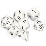 Chessex CHX 25401 Opaque White / Black Polyhedral 7-die Set