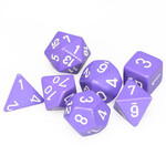 Chessex CHX 25407 Opaque Purple / White Polyhedral 7-die Set