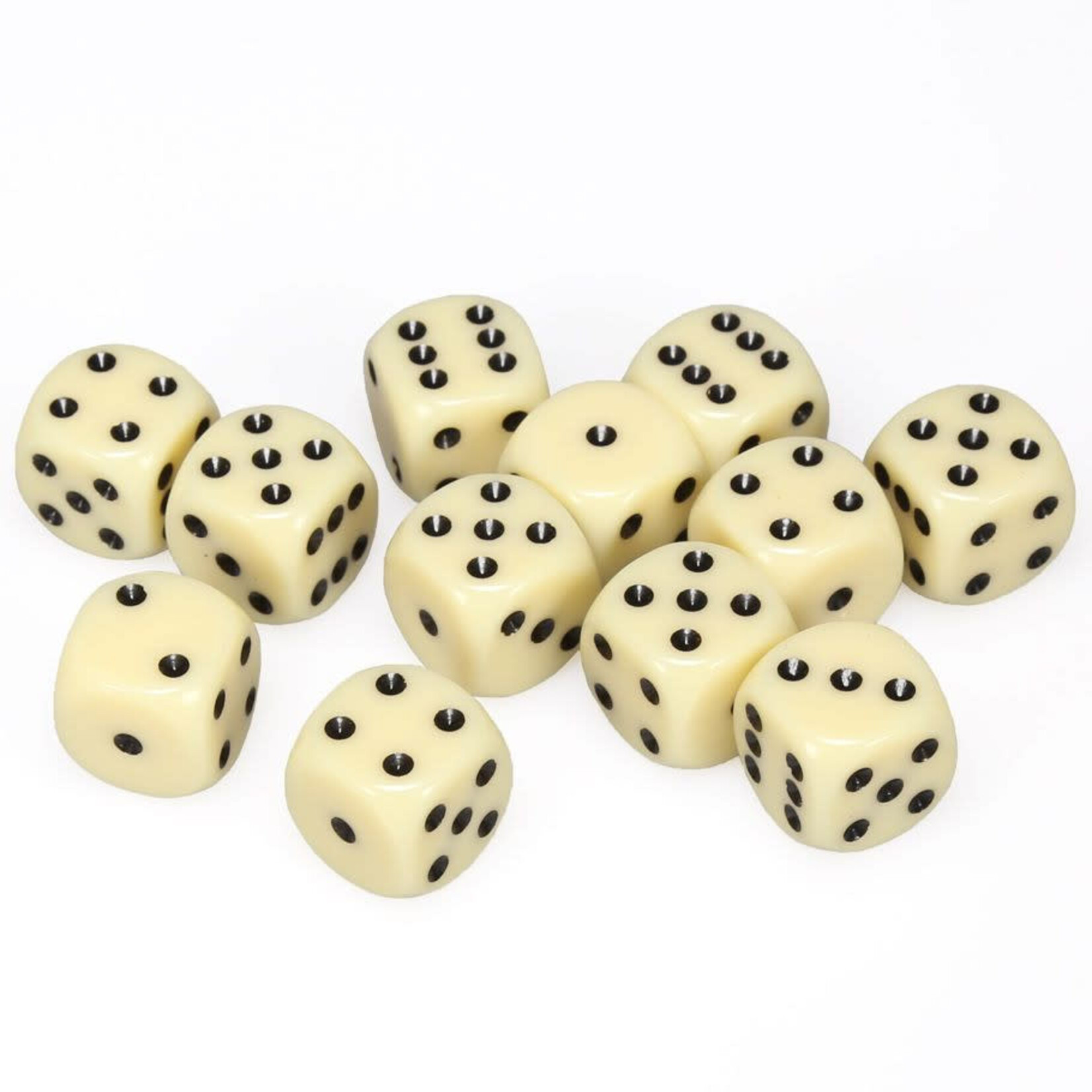 Chessex CHX 25600 Opaque Ivory / Black 16mm (12d6)