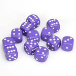 Chessex CHX 25607 Opaque Purple / White 16mm (12d6)