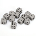 Chessex CHX 25610 Opaque Dark Grey / Black 16mm (12d6)