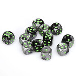 Chessex CHX 26645 Gemini Black-Grey / Green 16mm (12d6)