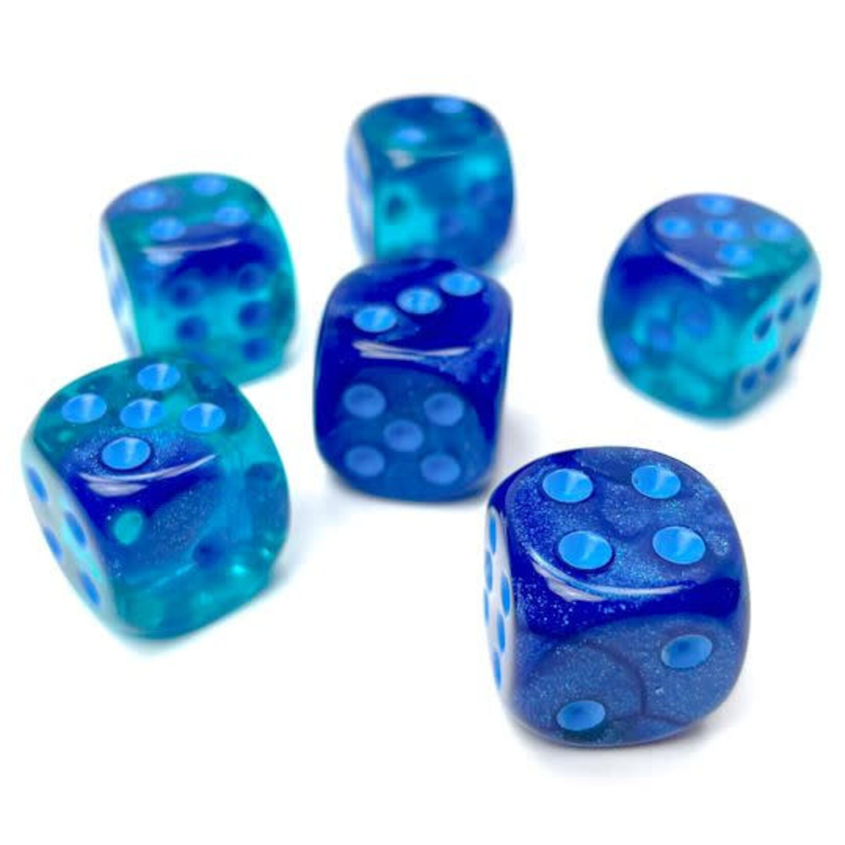 Chessex CHX 26663 Gemini Blue-Blue / Light Blue 16mm (12d6)