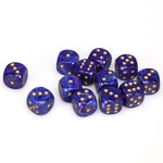 Chessex CHX 27697 Lustrous Purple / Gold 16mm (12d6)