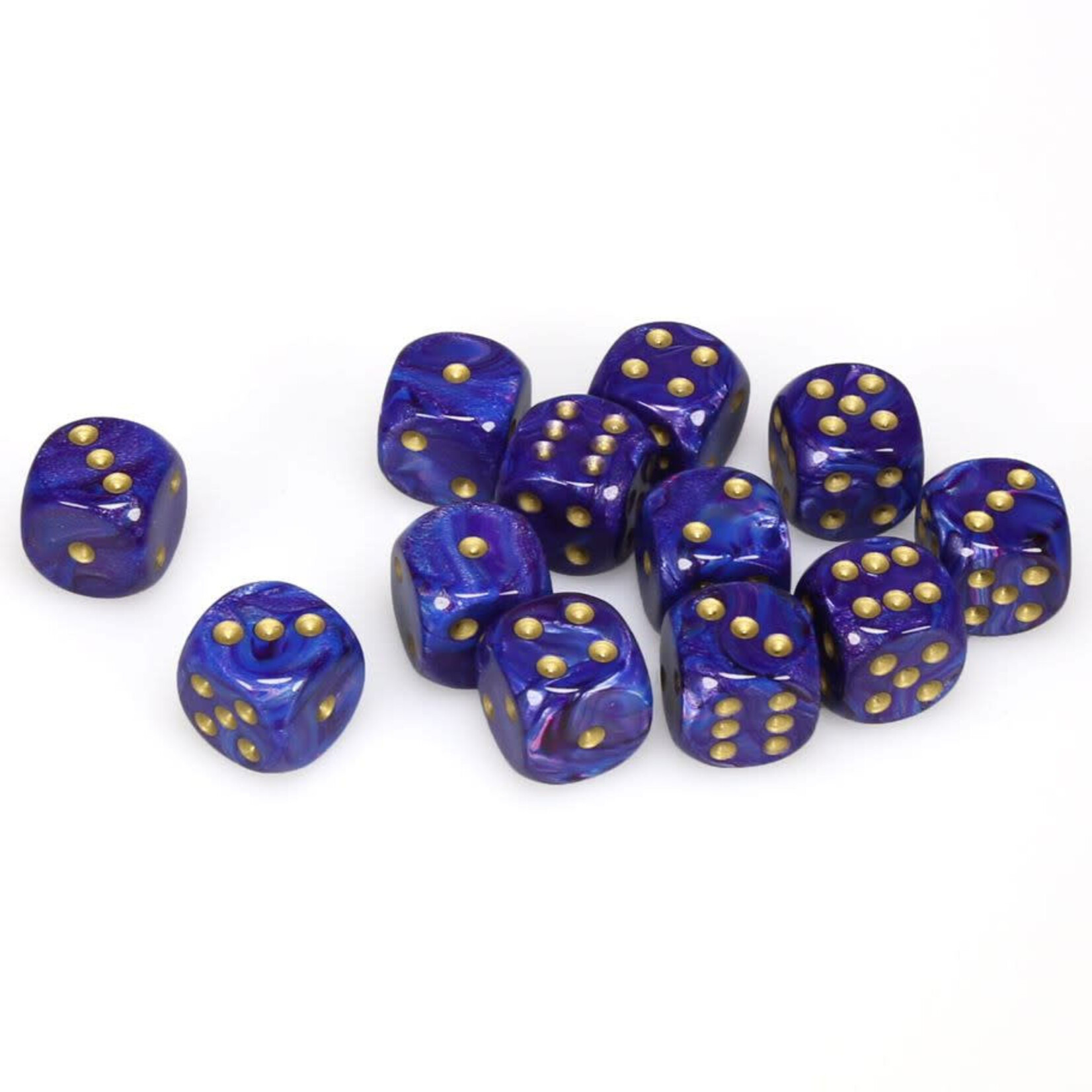 Chessex CHX 27697 Lustrous Purple / Gold 16mm (12d6)