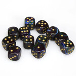 Chessex CHX 27699 Lustrous Shadow / Gold  16mm (12d6)